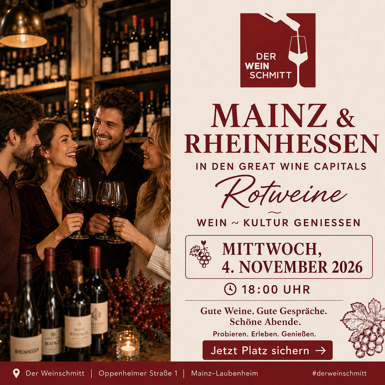 Mainz und Rheinhessen in den Great Wine Capitals | Rotweine (04.11.2026)